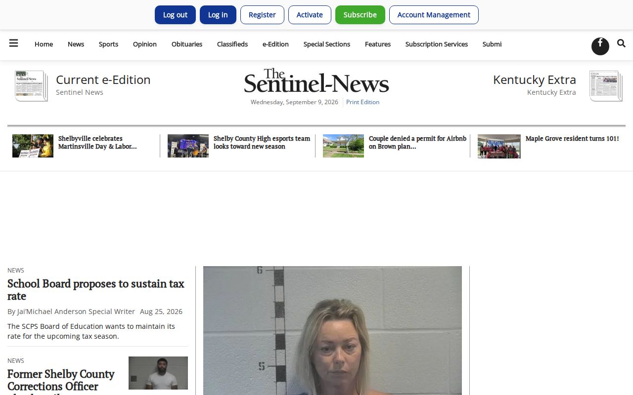Sentinel-News source for Shelbyville recent arrest reporting